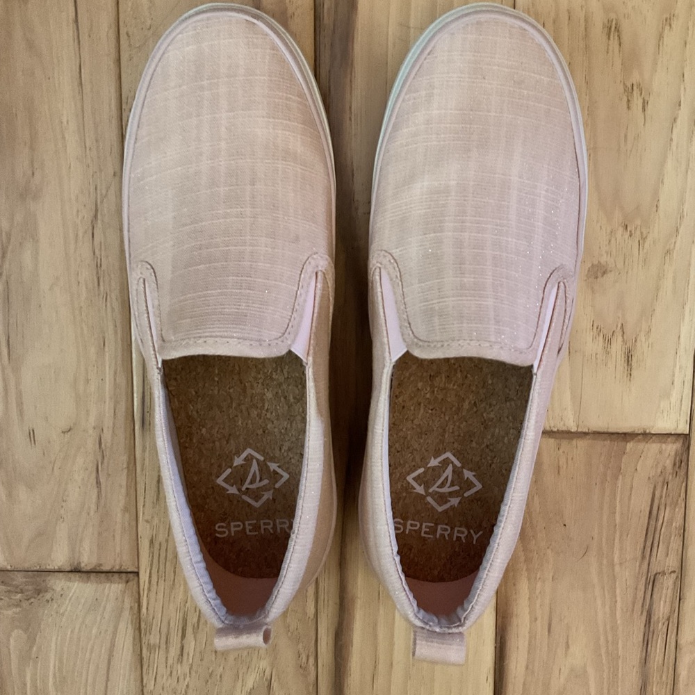 Sperry Women’s Pink Slip-On Sneakers 6